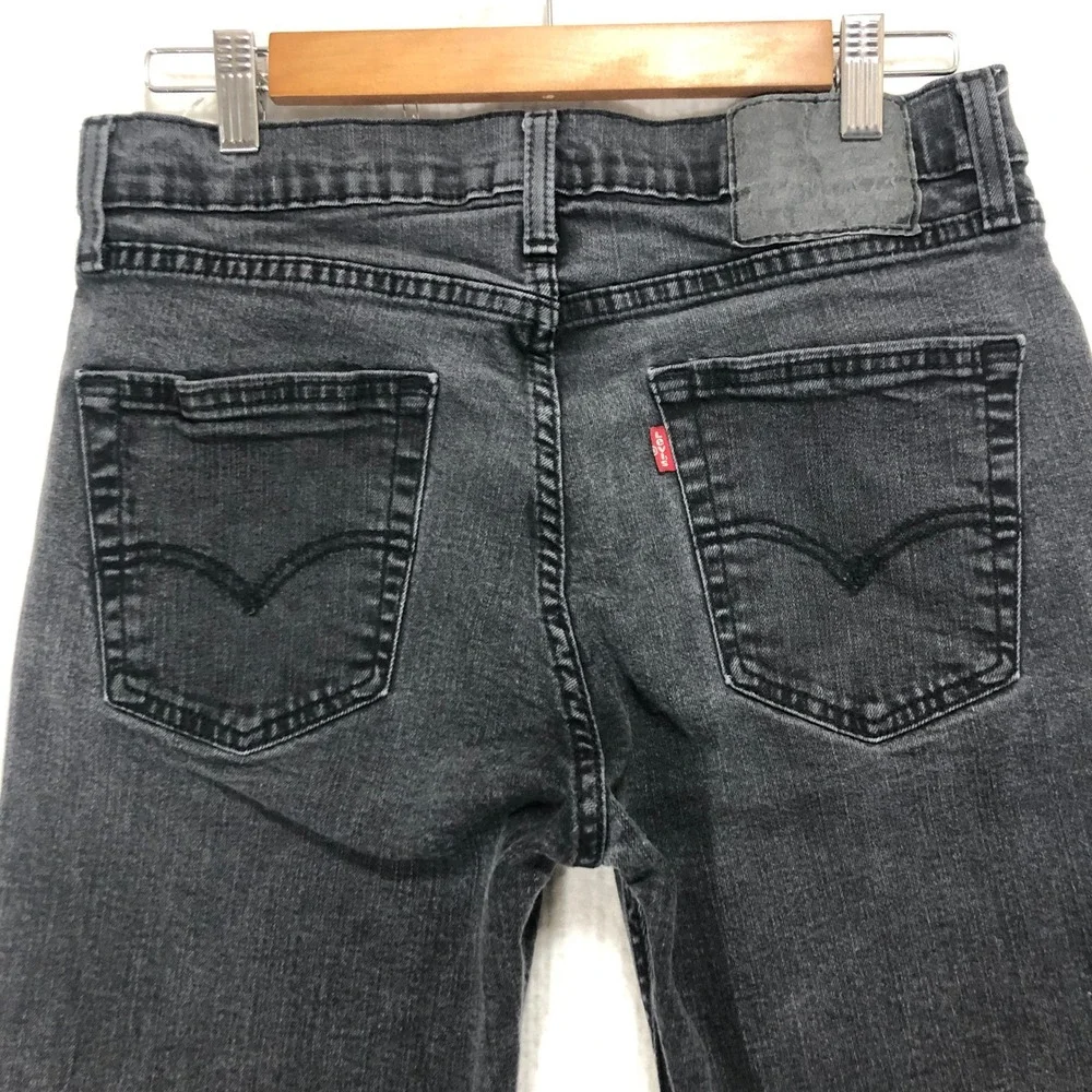 Levis 511 Slim Fit Jeans Mens‎ 30x27 Faded Black Denim Pants 04511-4406